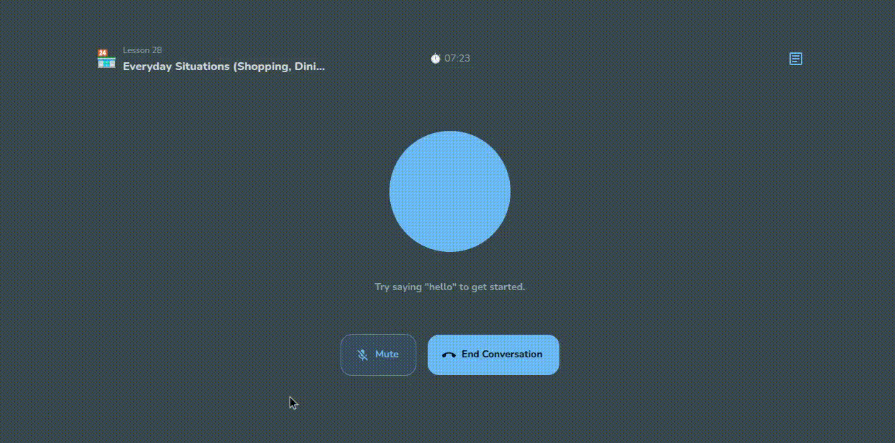 App Conversation Preview (Dark)